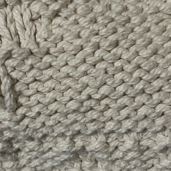 Vintage Cotton Knit Holiday Sweater Vest Cream SMALL Zip Up Christmas - Picture 9 of 10